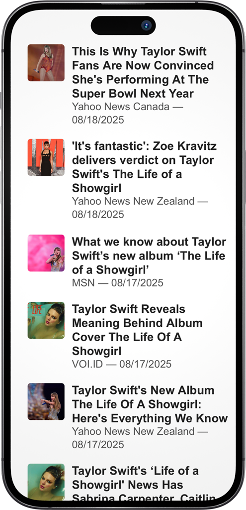 Free Taylor Swift Email Newsletter